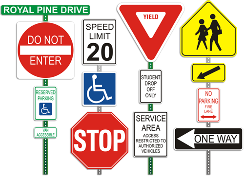 Traffic Control and Site Signage | Avalanche Sign Manufacturing