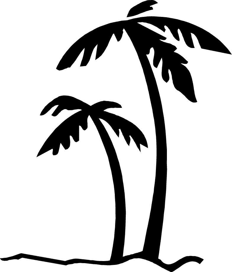 stick figure palm tree