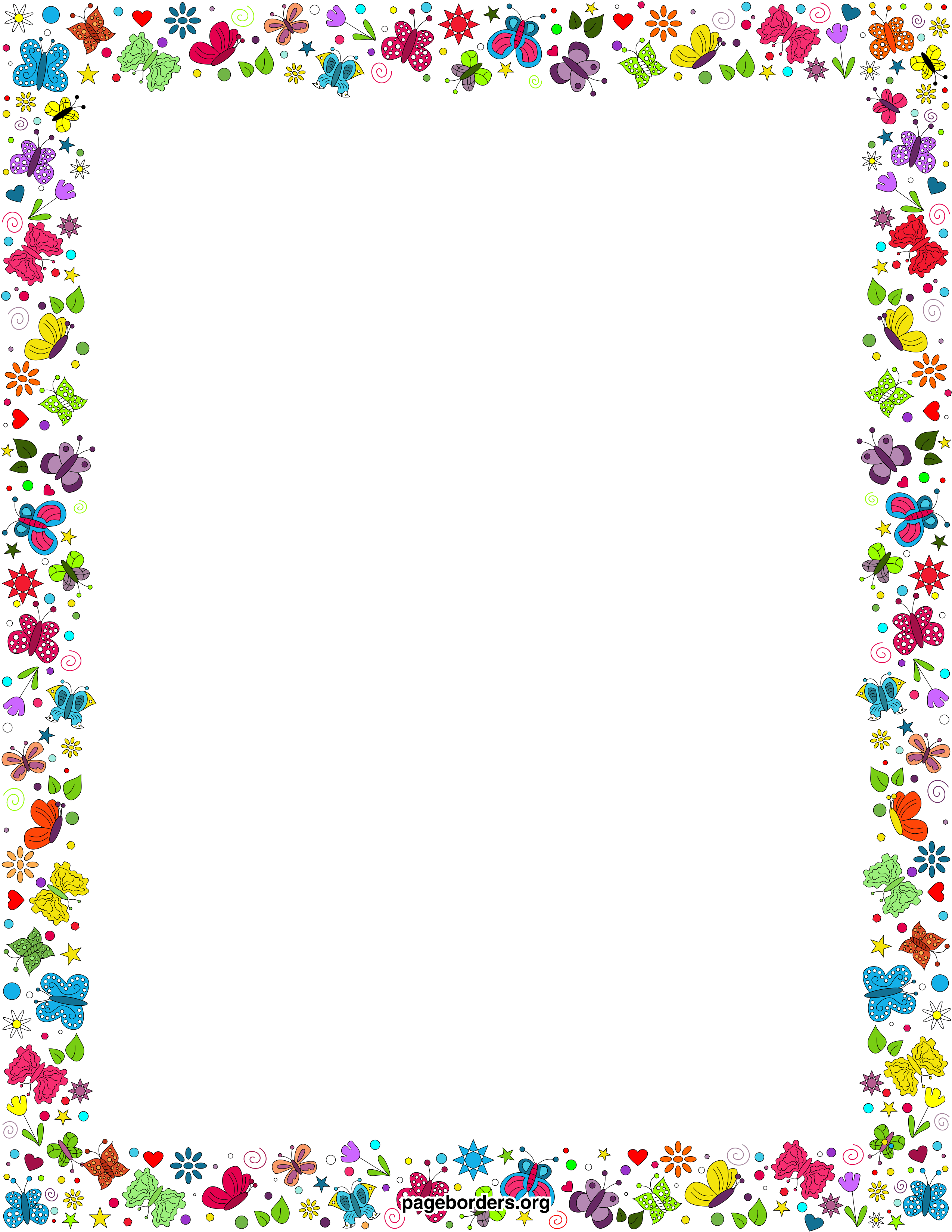 butterfly border clipart free