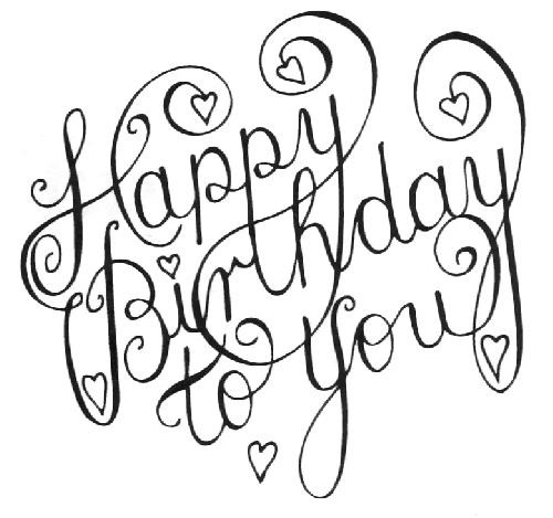 Free Birthday drawing to print and color - Birthdays Kids Coloring Pages
