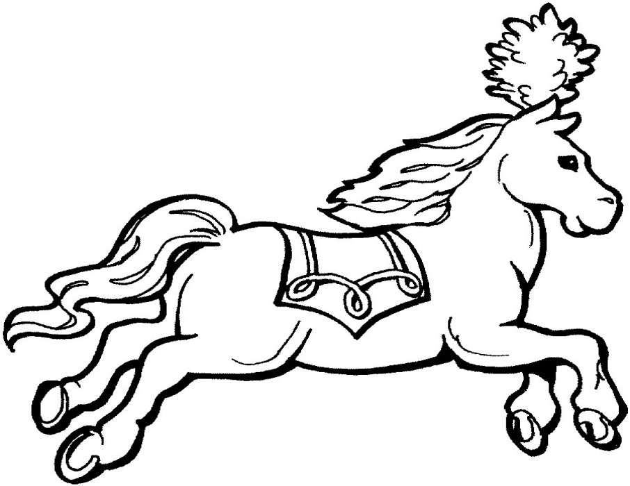 Galloping Horse Coloring Page - Free Printable for Kids & Artists