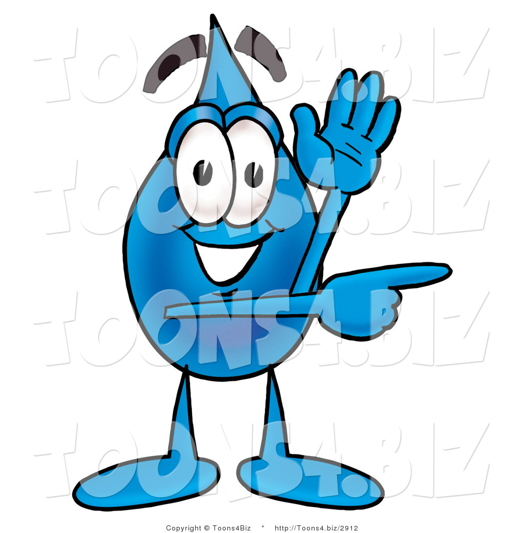 Water Droplet Mascot Illustration - Fun & Engaging Cartoon Character