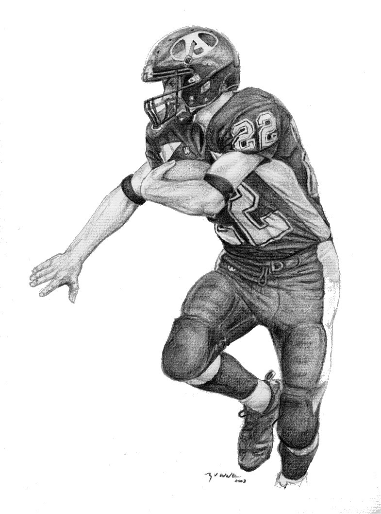 Minimalist American Football Line Art, Sport Outline Drawing, Soccer Rugby  Sketch, Athlete Players 22038531 Vector Art at Vecteezy