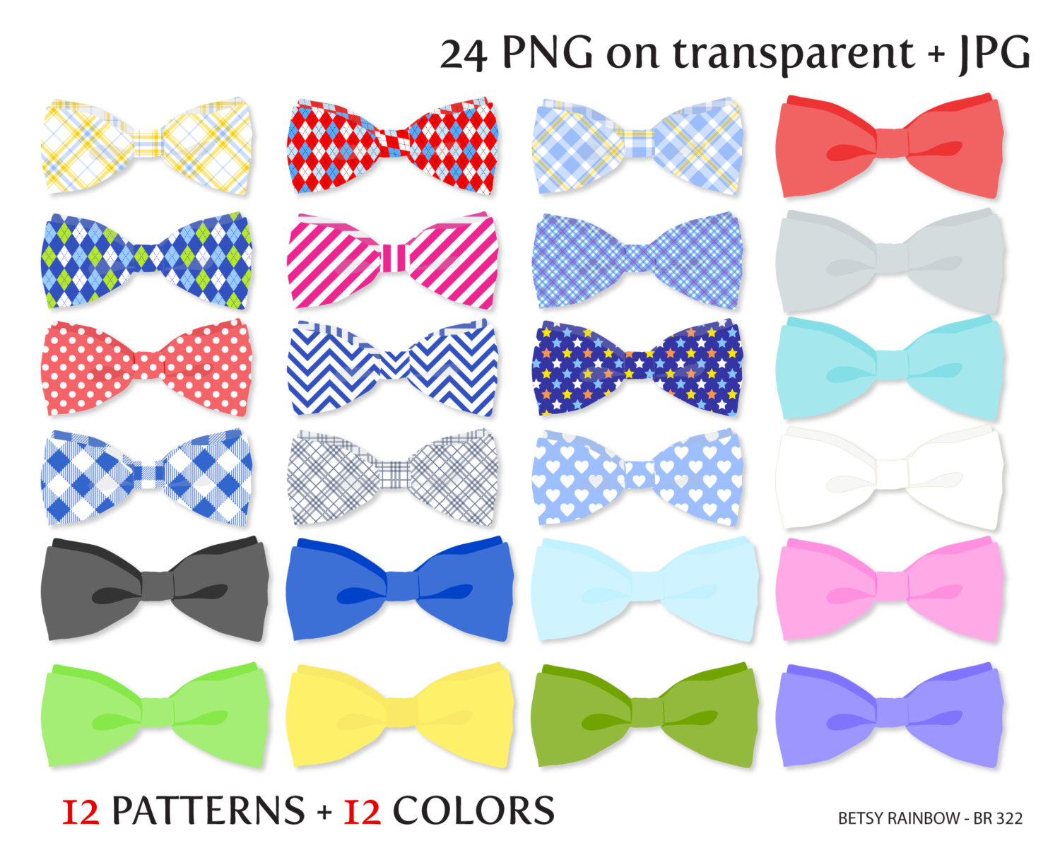 Popular items for bow ties clipart on Etsy