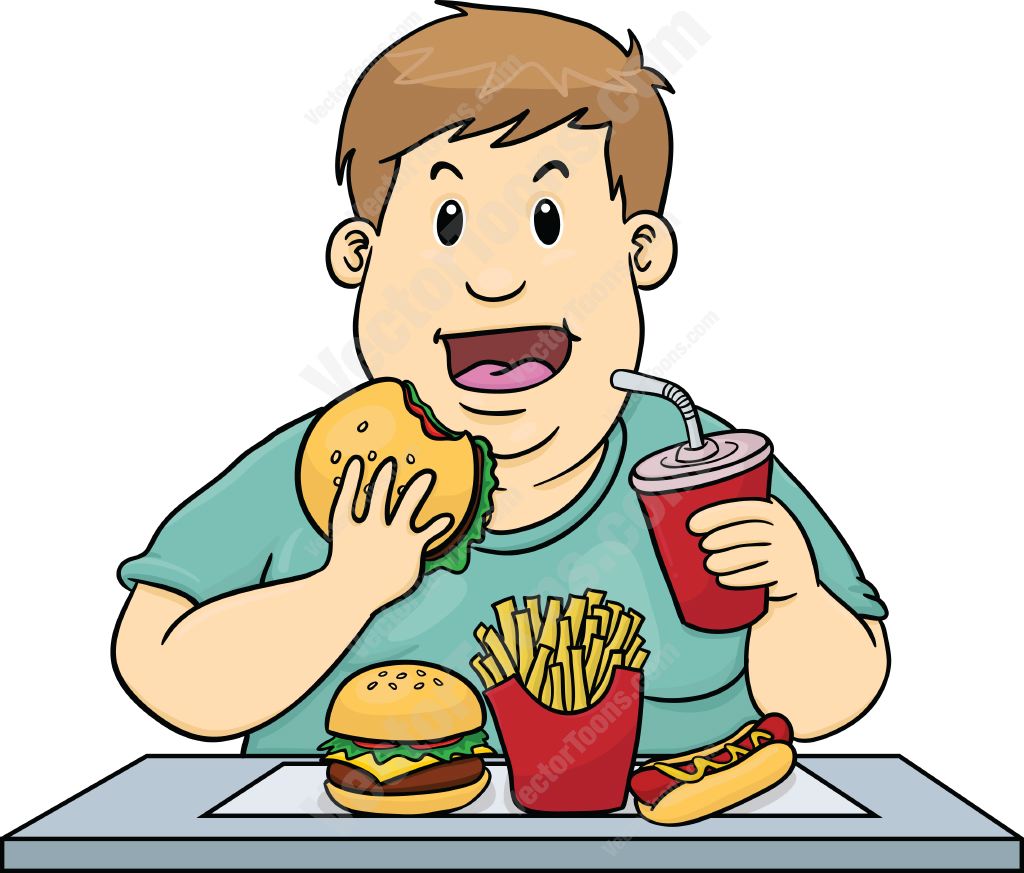 Kids Eating Junk Food Clipart