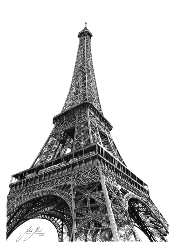Eiffel Tower Drawing - How to Draw the Eiffel Tower Step by Step