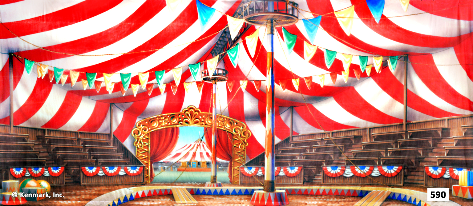 004D Circus Tent Interior - Theatrical Backdrop Rentals by Kenmark