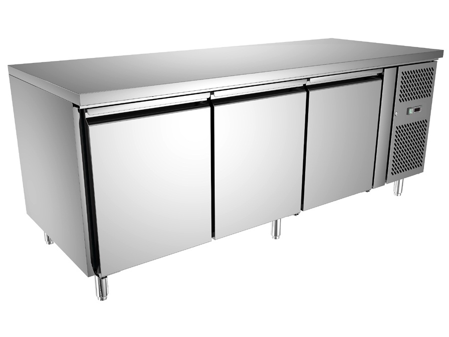 72-inch Triple-Door Commercial Refrigerated Prep Table - Stainless Steel