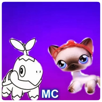 Cute Cartoon Turtle and Siamese Kitten Illustration - MC Brand Art