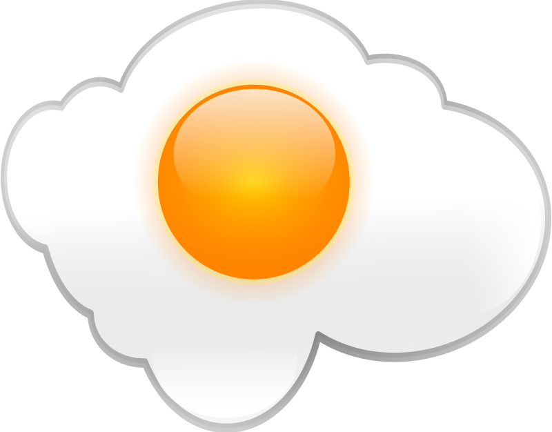 Cloud Egg Icon - Creative Food Illustration for Websites & Apps