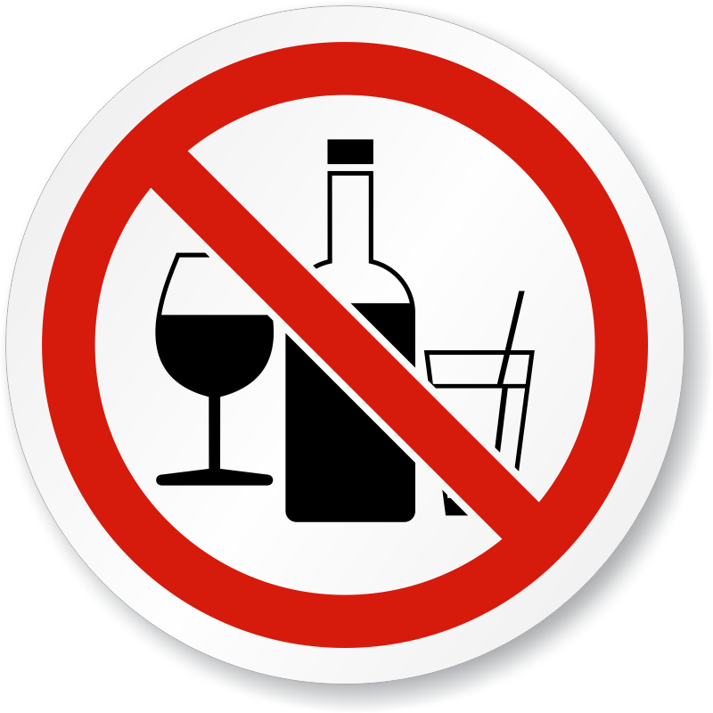 Pix For  Alcohol Prohibited Sign