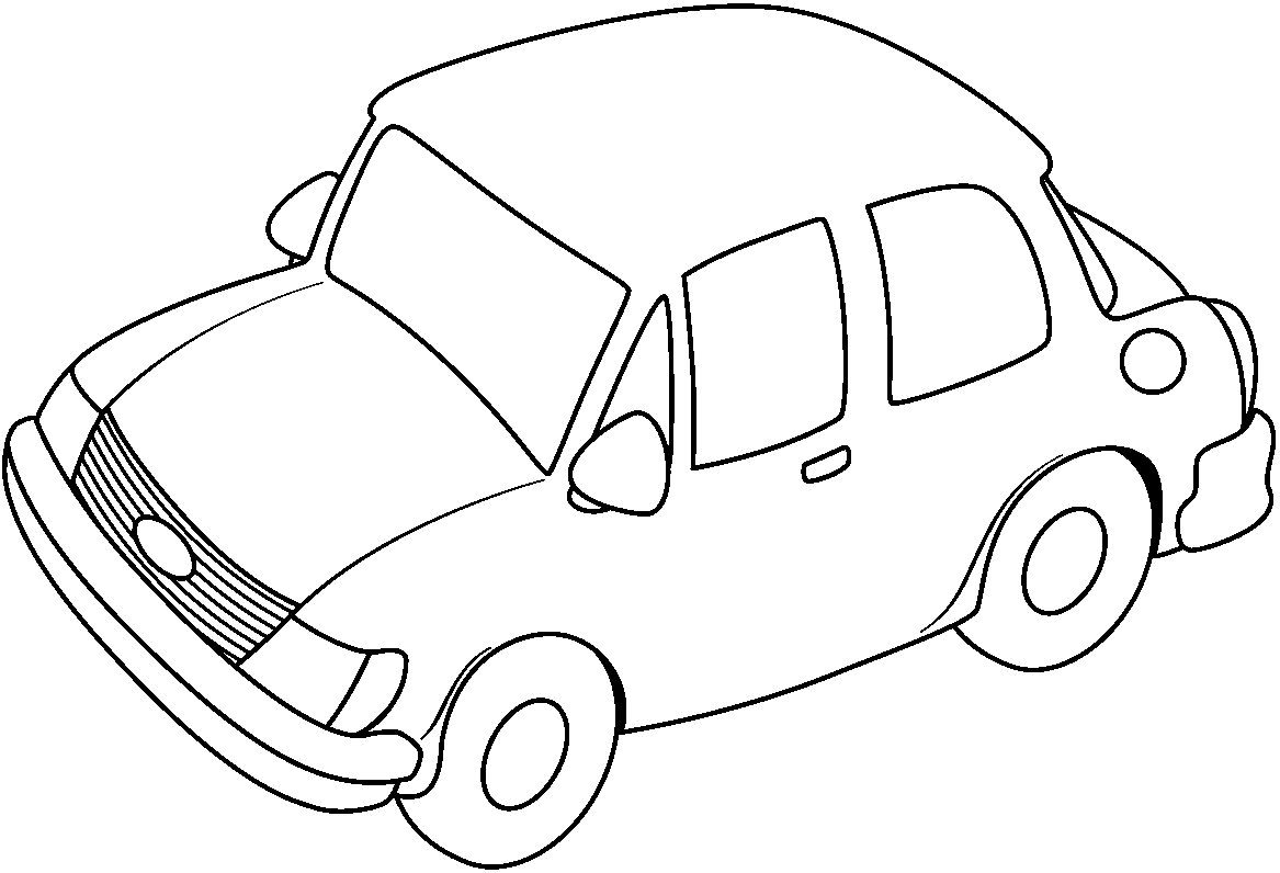 observe clipart black and white car