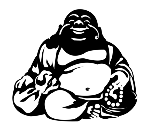 Smiling Buddha image - vector clip art online, royalty free 