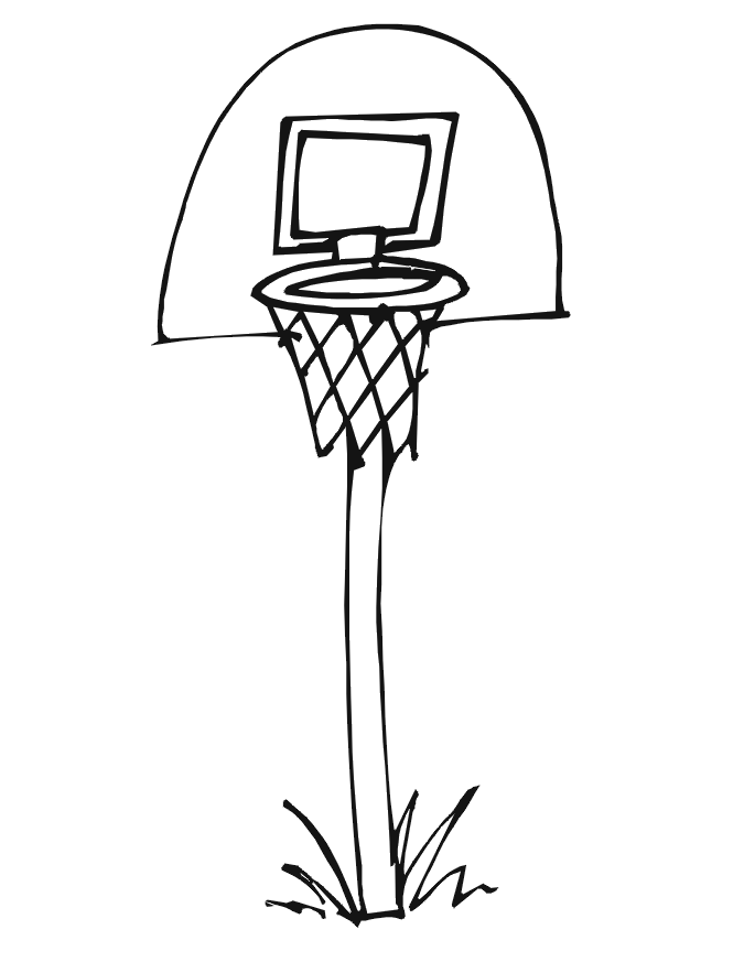 Basketball Hoop Free Colouring Pages Sketch Coloring Page