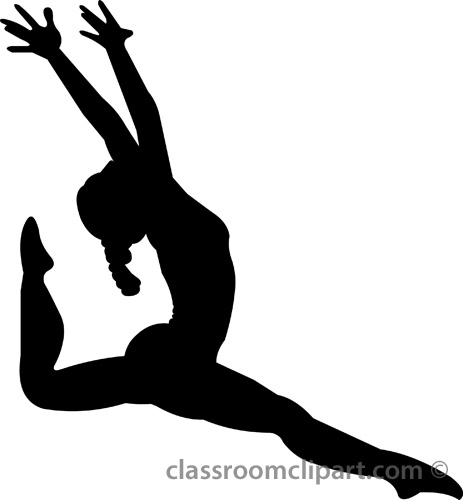 Silhouettes : gymnastics_silhouette_307 : Classroom Clipart