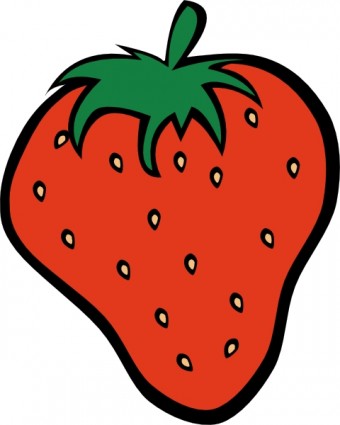 Cartoon Strawberry Illustration - Free Clip Art for Food & Education