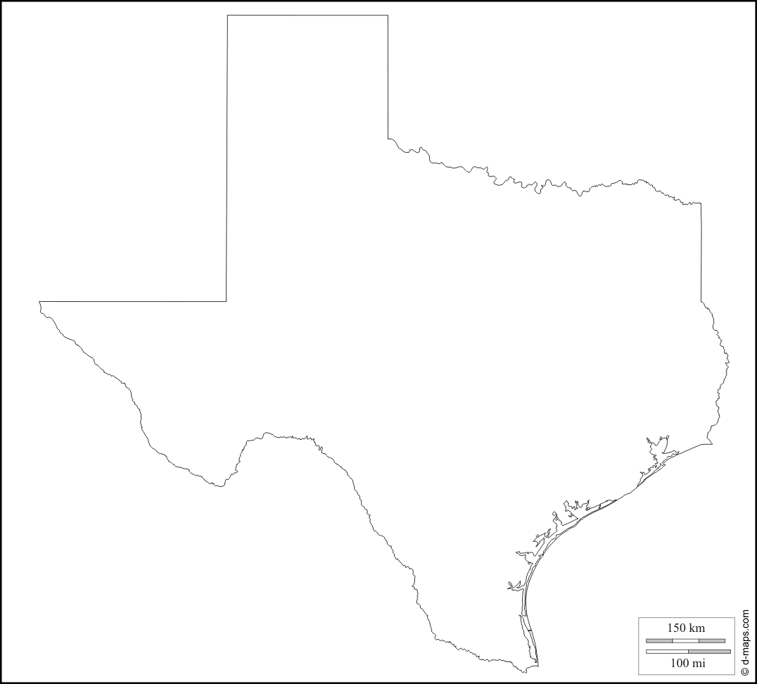 Texas: free map, free blank map, free outline map, free base map 