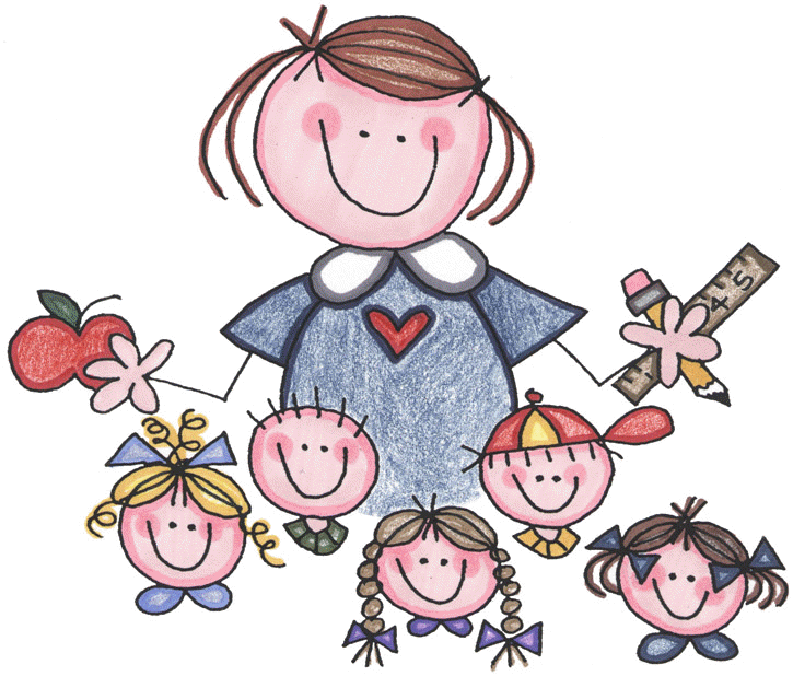 Friendly Teacher and Students Illustration for Early Education