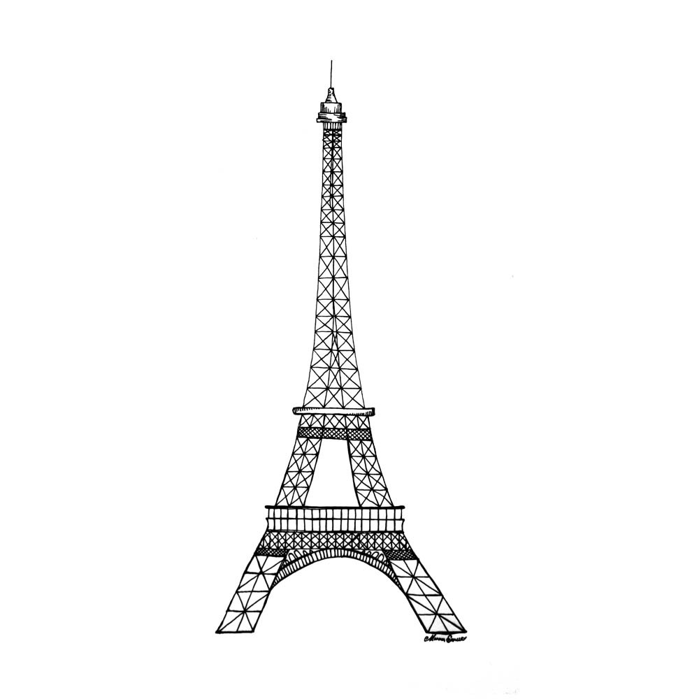 Eiffel Tower illustration Eiffel Tower Sketch tower Drawing Eiffel Tower  building symmetry png  PNGEgg