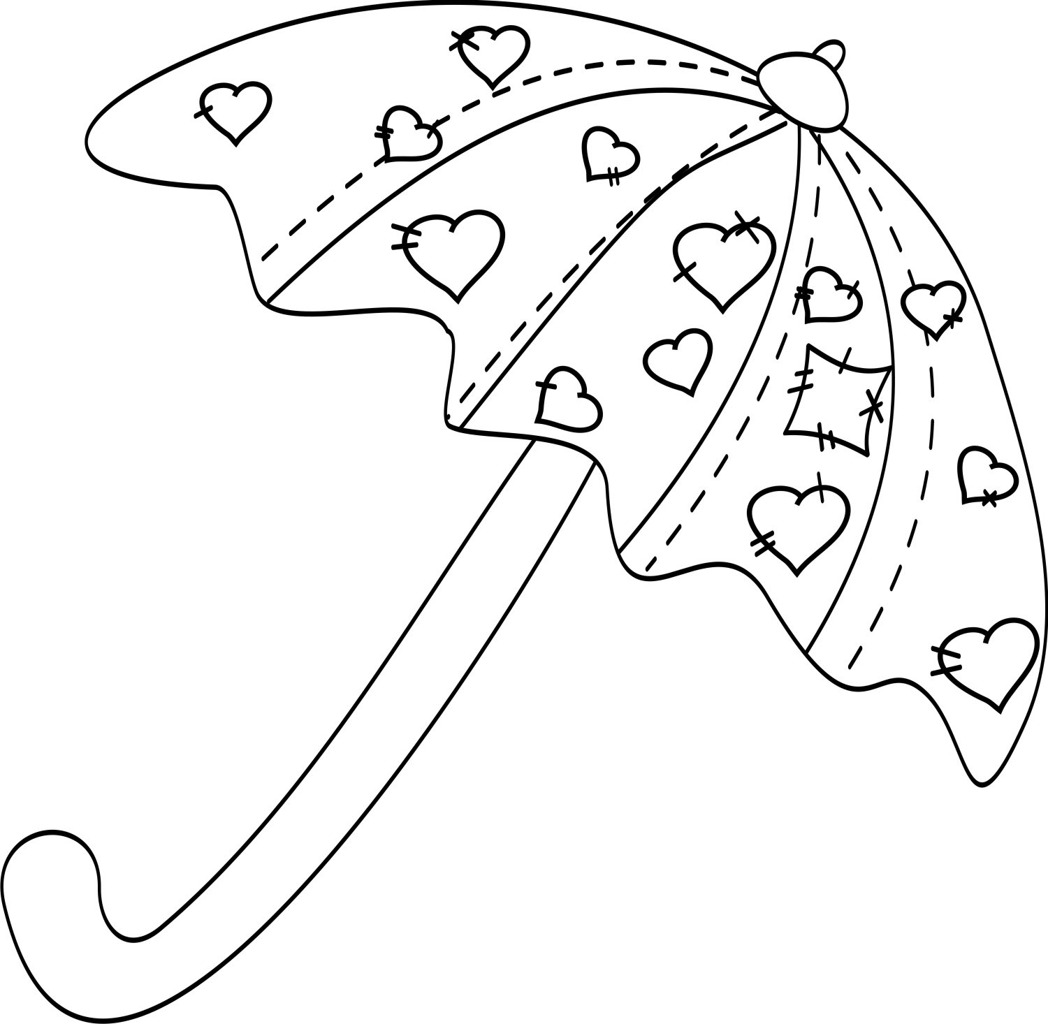 Зонтик раскраска для малышей