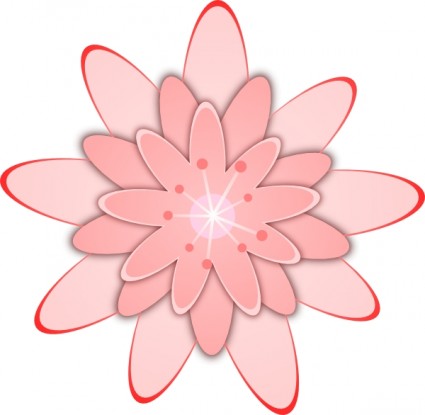 Simple pink flower clip art Free vector for free download (about 4 