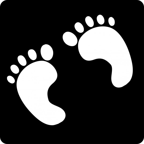 footsteps clip art silhouette