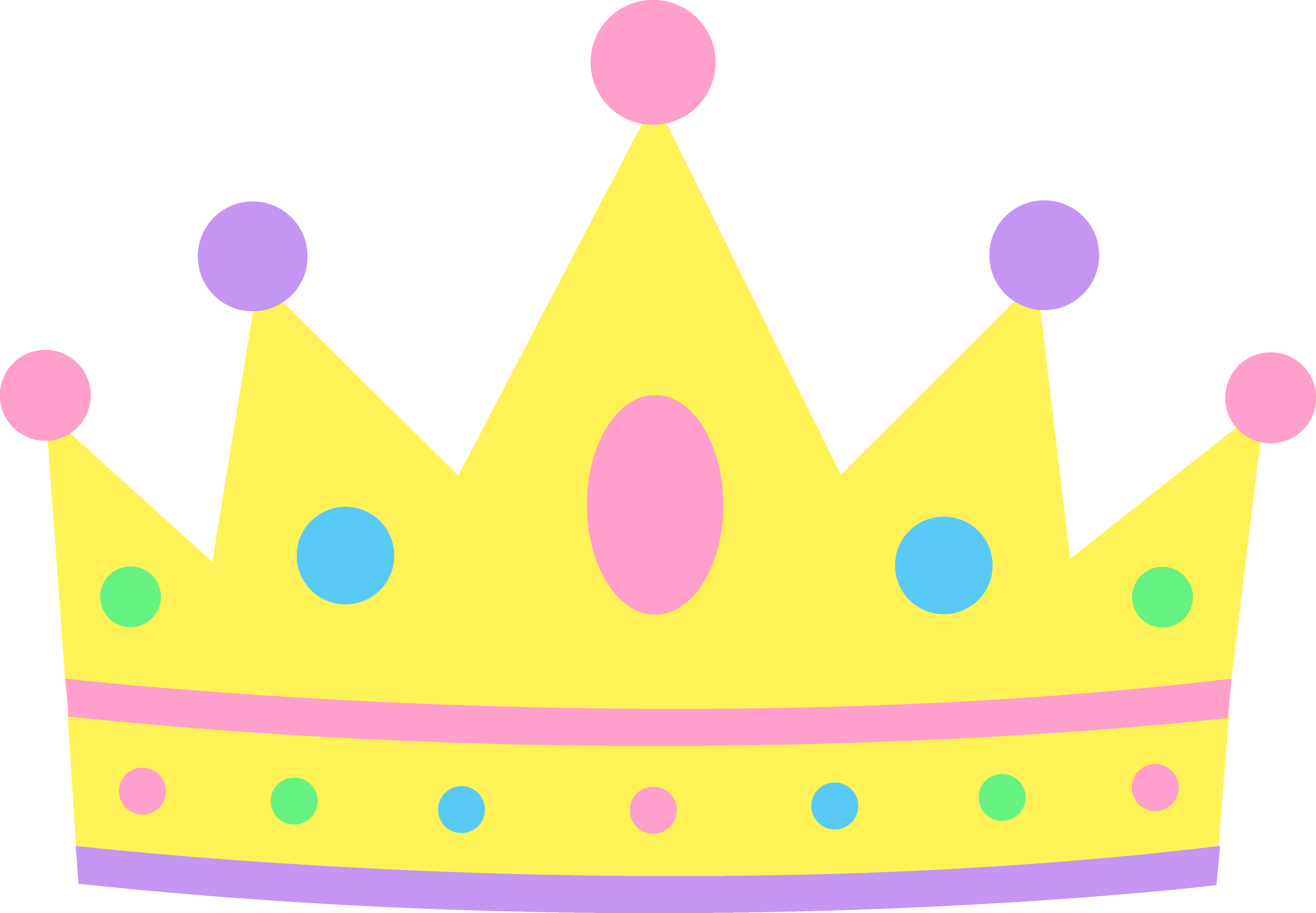 Cute Pastel Princess Crown - Free Clip Art