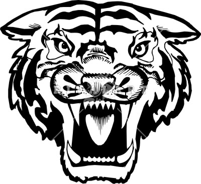 Tiger Face Clip Art Black And White | Clipart library - Free Clipart 