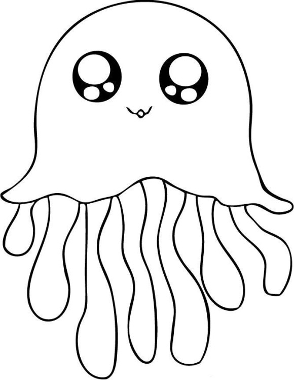 jellyfish drawing easy for kids - Clip Art Library