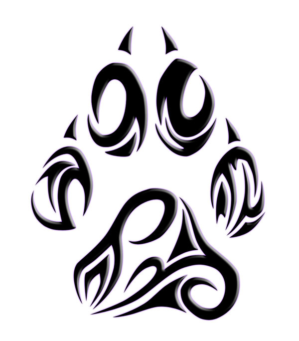 celtic wolf paw tattoo