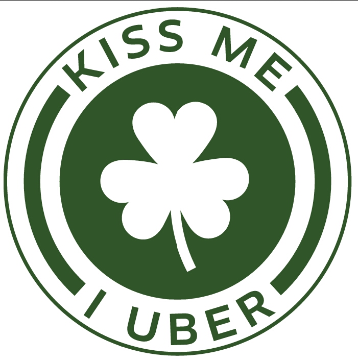 Kiss Me I Uber - St. Patrick’s Day Ride Promotion Logo