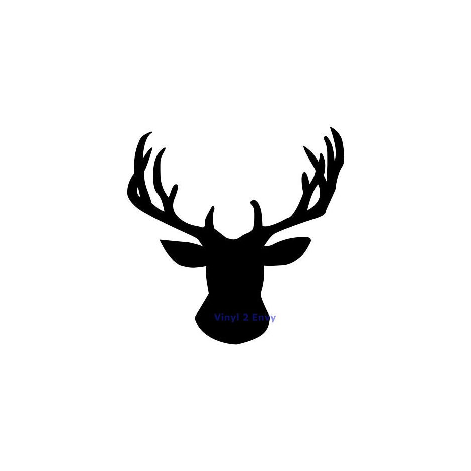Popular items for deer head decal on Etsy