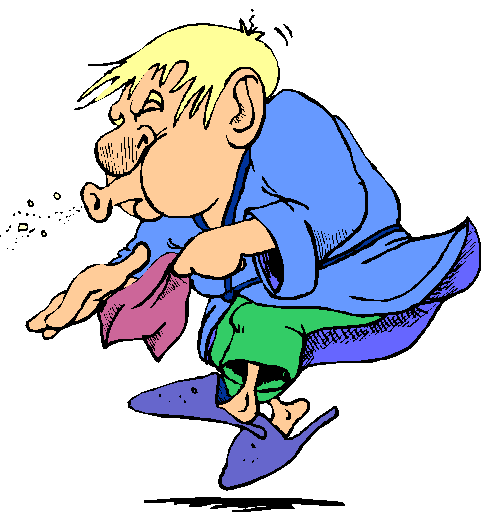 Man Sneezing Cartoon - Free Illustration for Health & Allergy Content