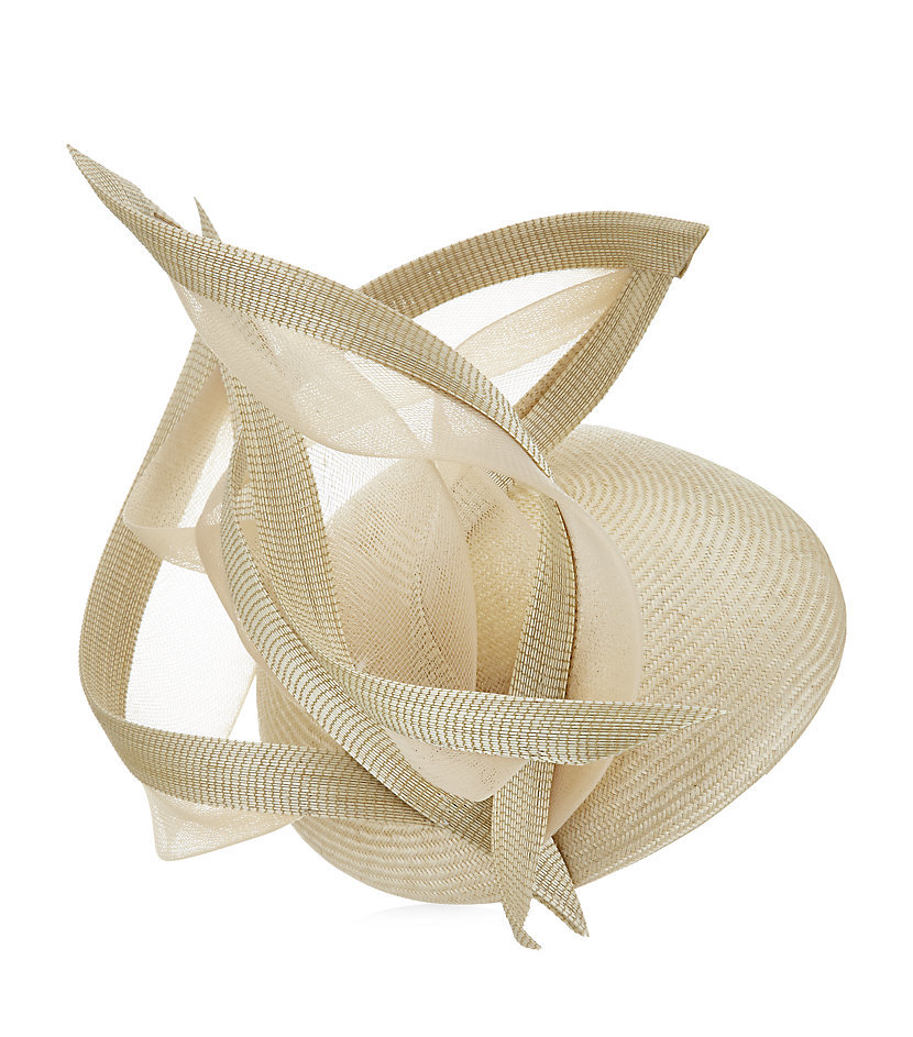 Chic Beige Fascinator Hat - Statement Headpiece for Weddings & Races