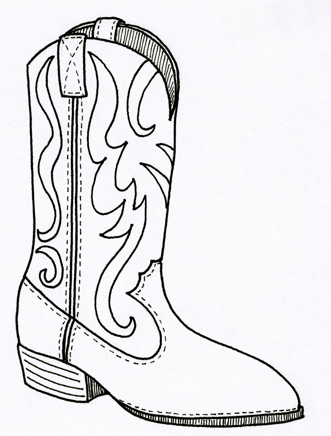 free-cowboy-boot-clipart-black-and-white-download-free-cowboy-boot