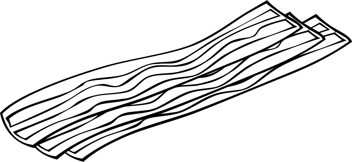 bacon clipart black and white
