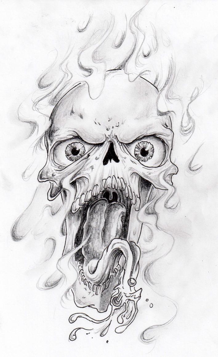 Art surreal devil skull tattoo Hand drawing and make graphic vector  17079717 Vector Art at Vecteezy