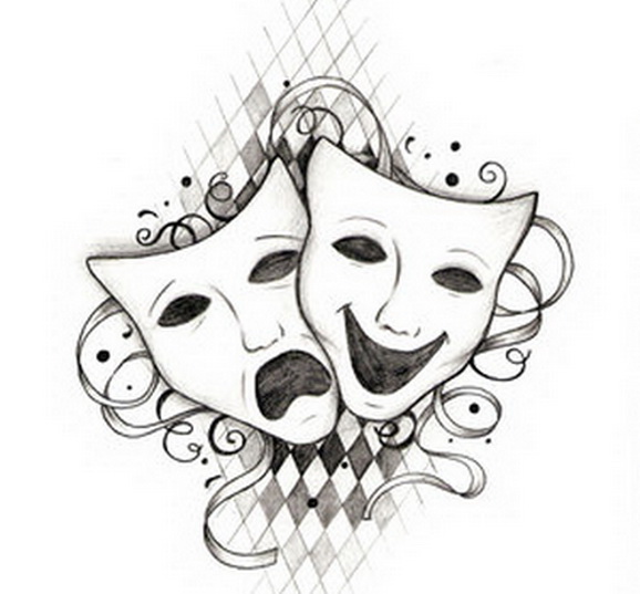 Tattoo Drama Mask Vector Images over 100