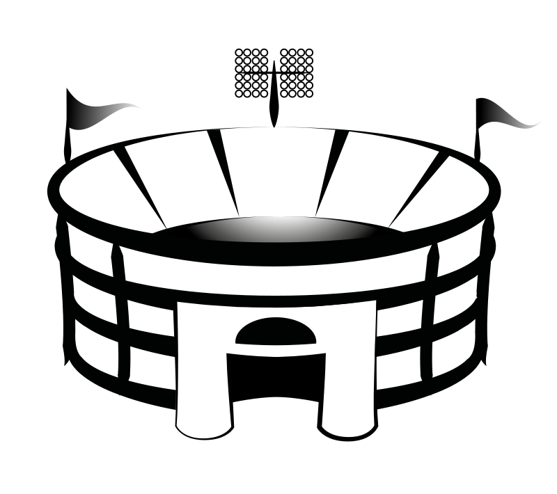 Modern Stadium Illustration - Nighttime Sports Venue Design