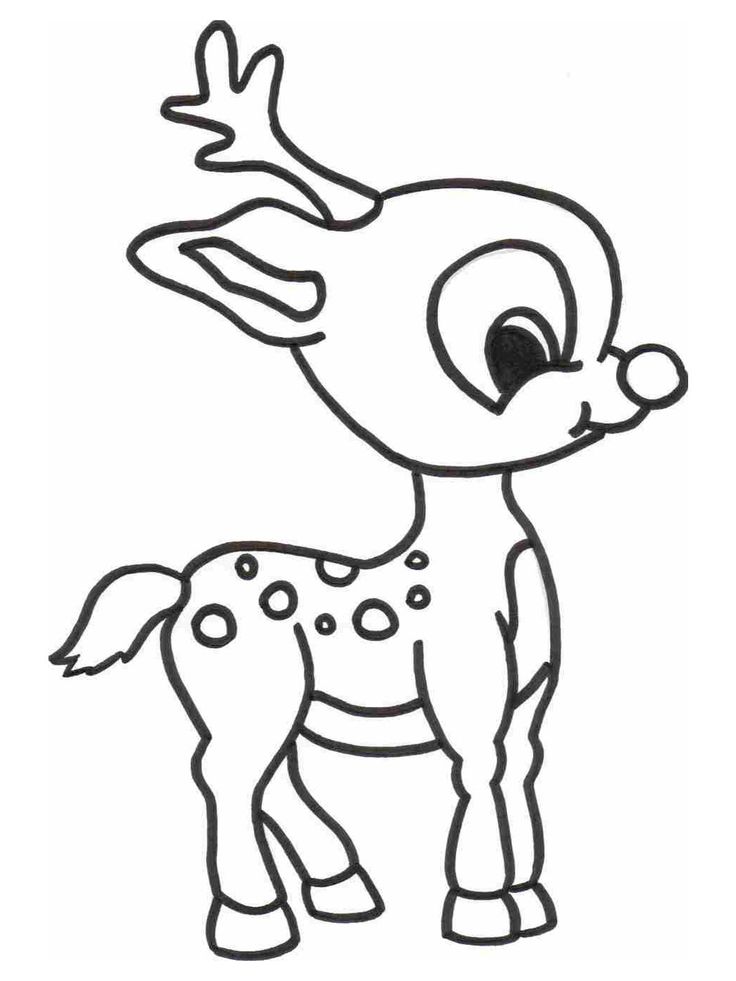 Adorable Fawn Coloring Page for Kids - Free Printable Download