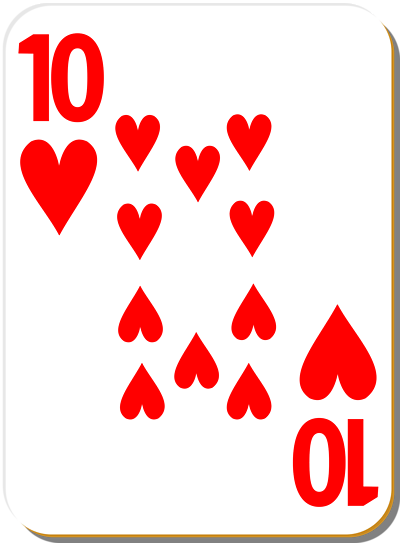Free Stock Photos | Illustration Of A Ten Of Hearts Playing Card 