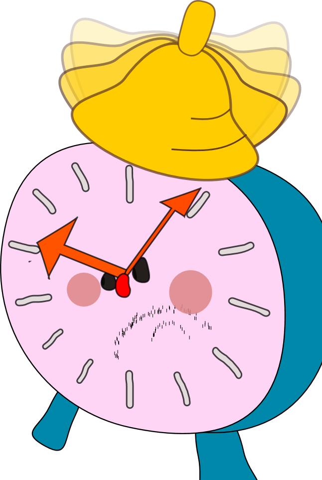 Sad Alarm Clock Illustration - Time Management & Sleep Struggles