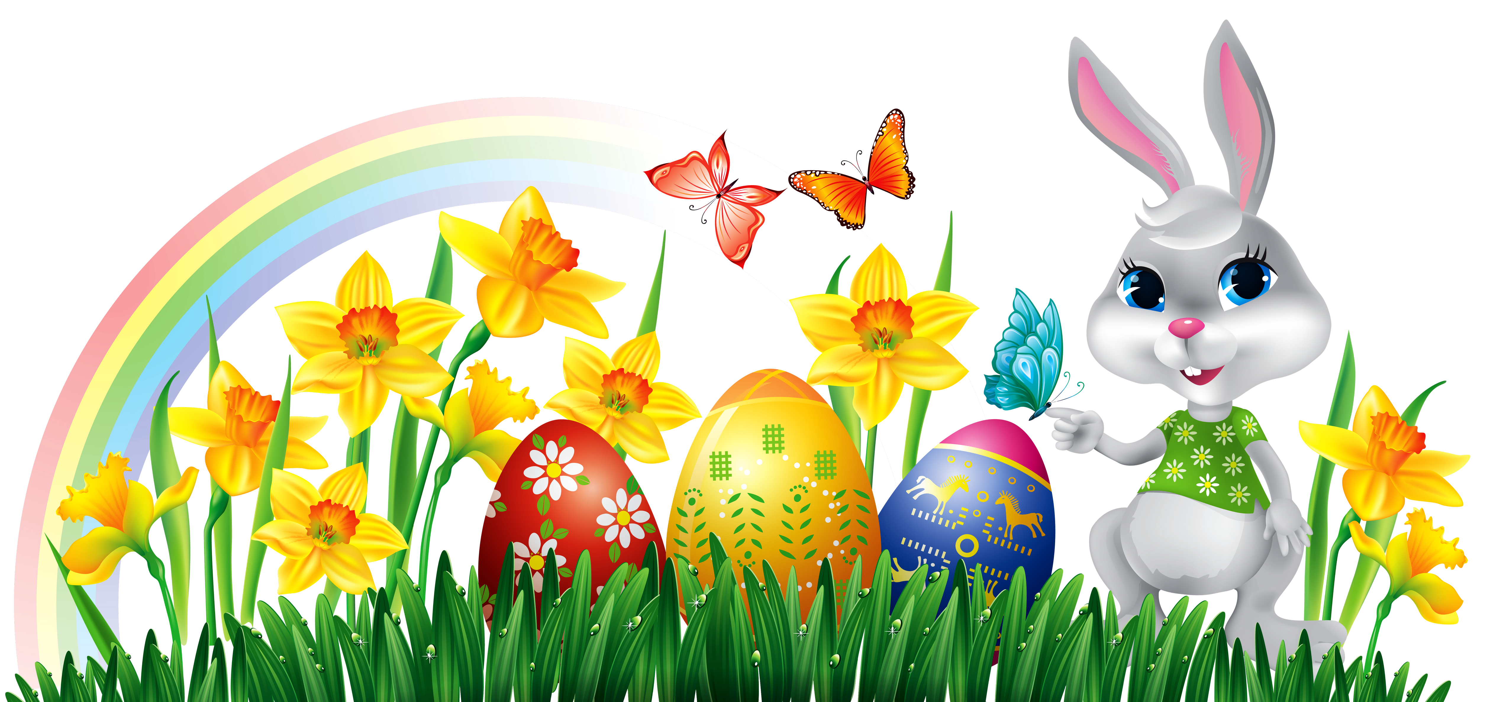 Easter Bunny With Eggs Clipart | Clipart library - Free Clipart Images