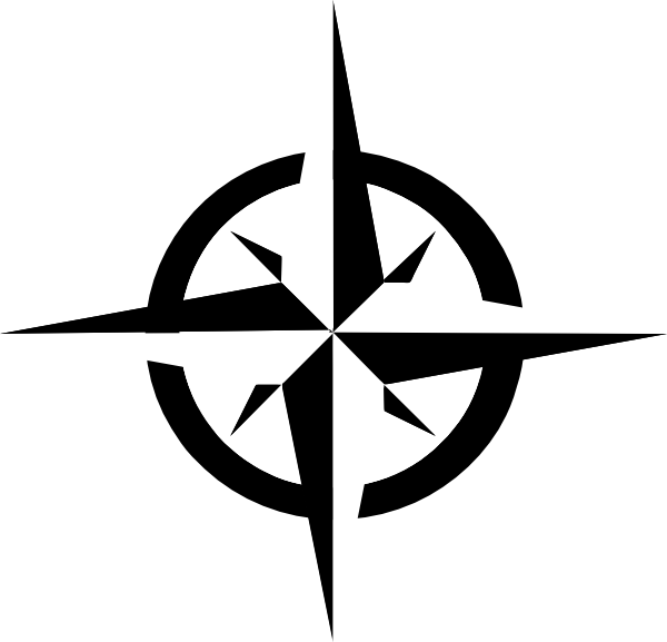 White Compass Rose clip art - vector clip art online, royalty free 