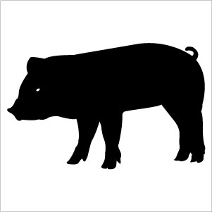 Pig Silhouette - Clipart library