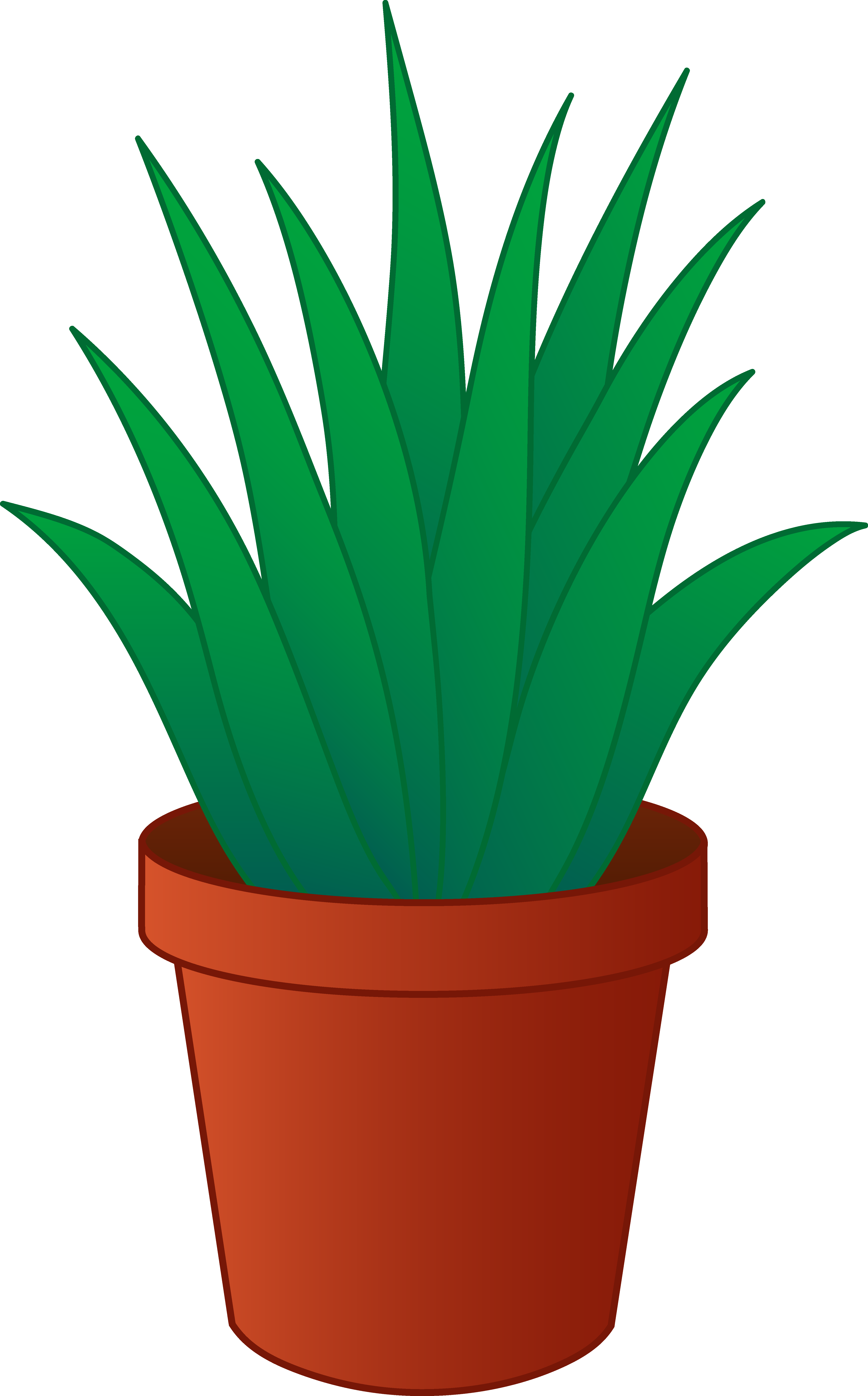 Aloe Vera Plant In Pot Clipart - Free Clip Art Images