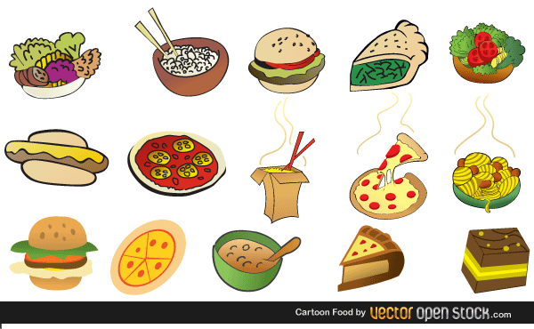 Cartoon Foods Free Vector Images | 123Freevectors