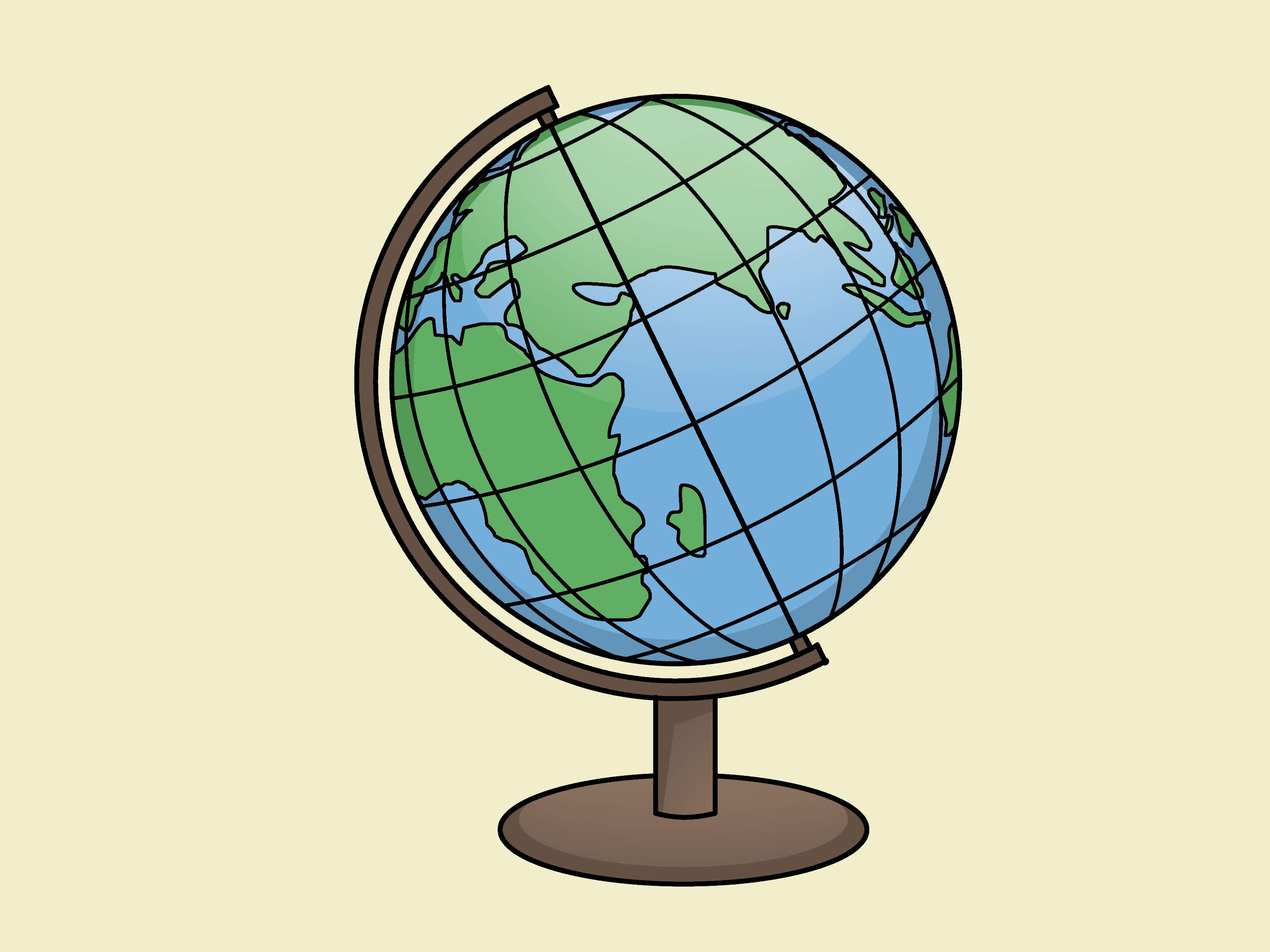 Explore The World With A Globe Educational And Fun Coloring Pages