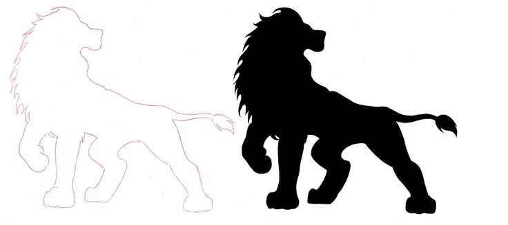 Lion silhouette | Ink ideas | Clipart library