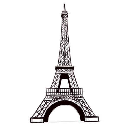 HOW TO DRAW THE EIFFEL TOWER EASY - YouTube